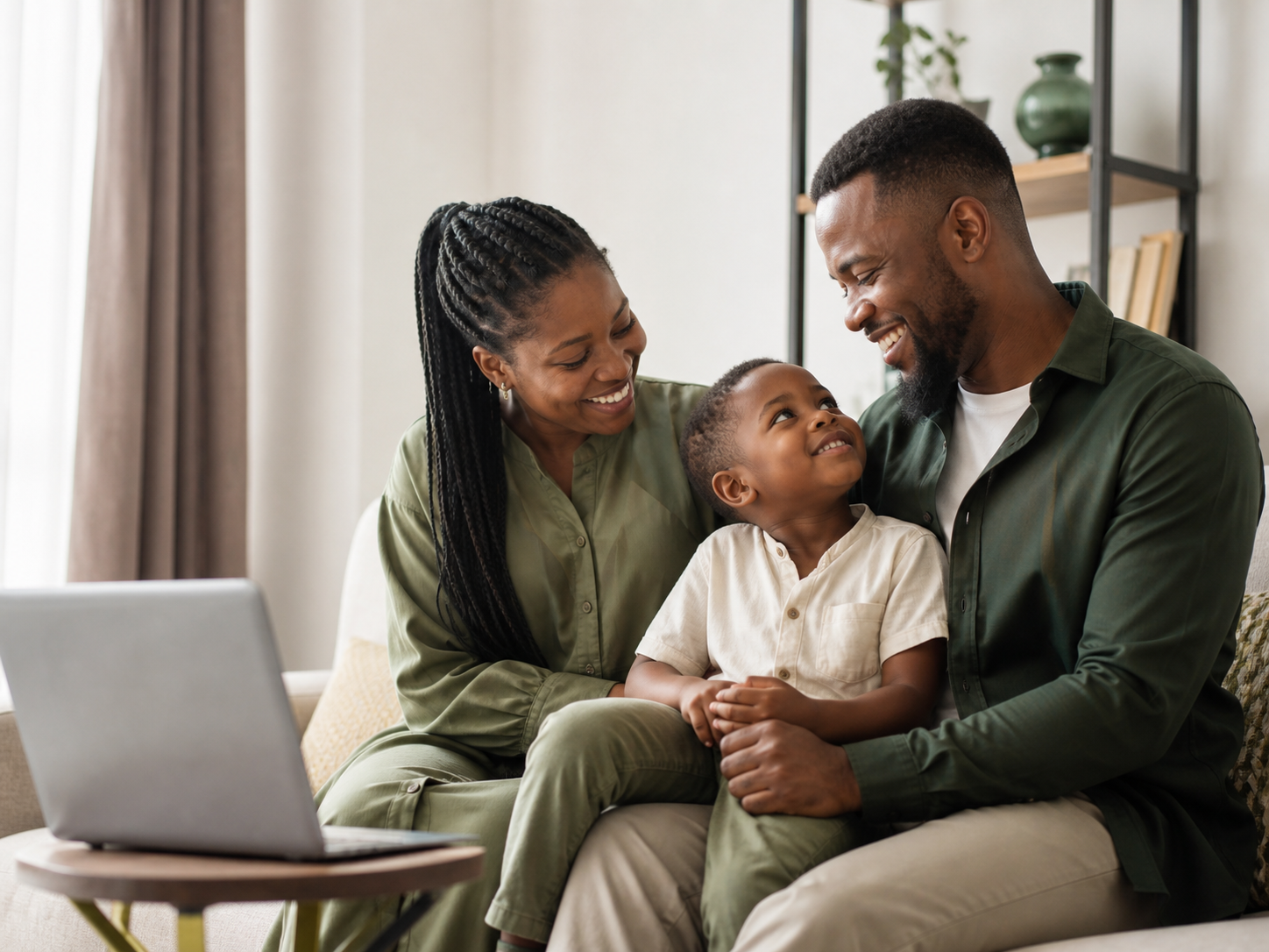 A Nigerian family together at home